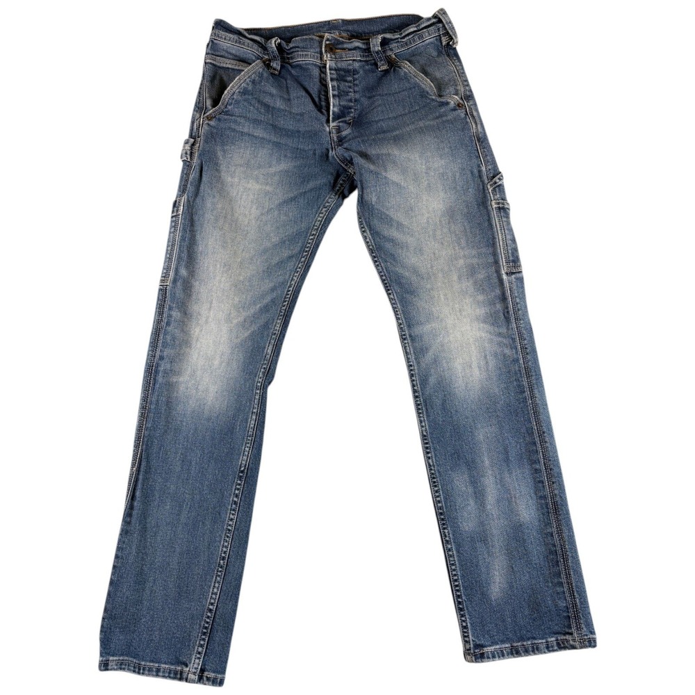 Levis 511 Slim Jeans Mens 32x30 Blue Faded Workwear Carpenter Stretch Western